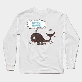 Kitty Hawk, NC Summertime Vacationing Whale Spout Long Sleeve T-Shirt